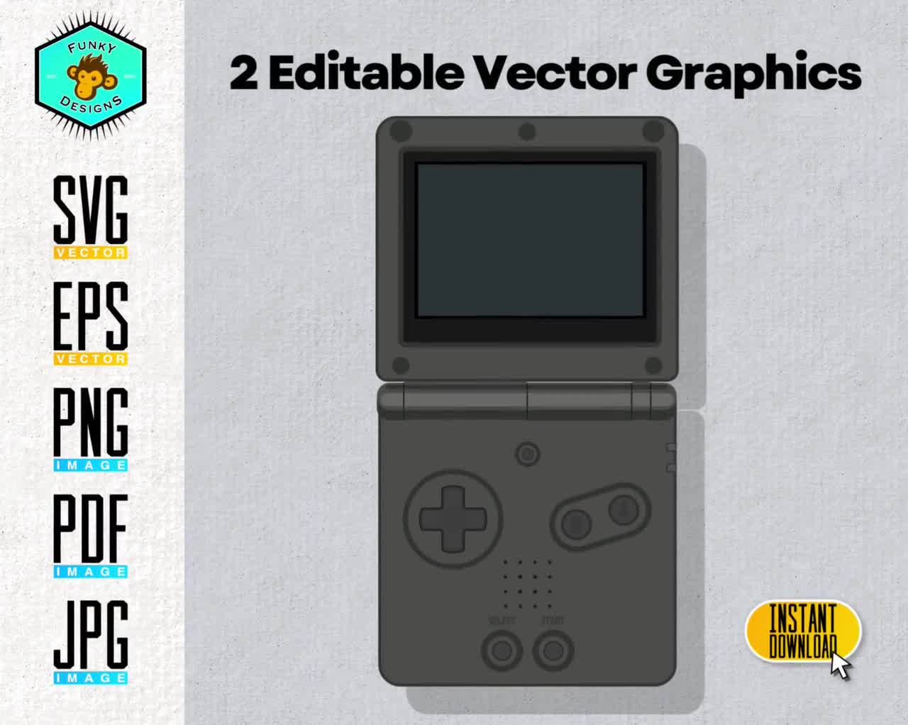 Gameboy Advance SP Printable Artwork Retro Video Game 