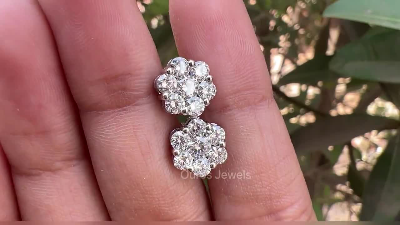 Round Diamond Stud Earrings (1 ct. tw.) in 18K White Gold