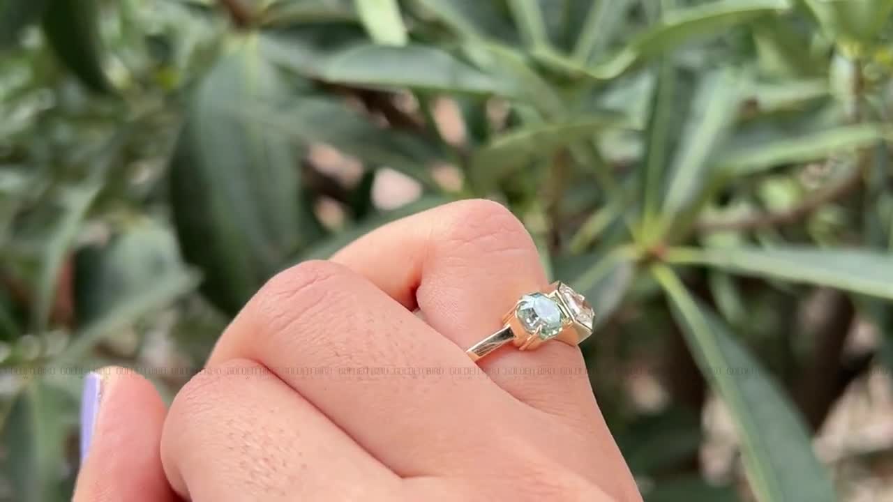 3.70TCW Emerald Cut Ring | Colorless Moissanite Halo Set