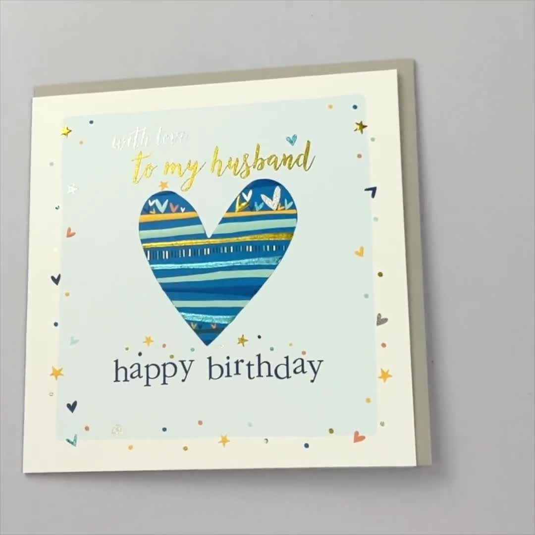 With love to my Husband - Happy Birthday card (GC33)