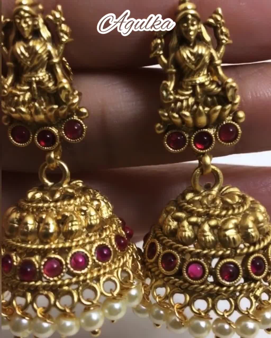 Gold jhumkas new on sale models