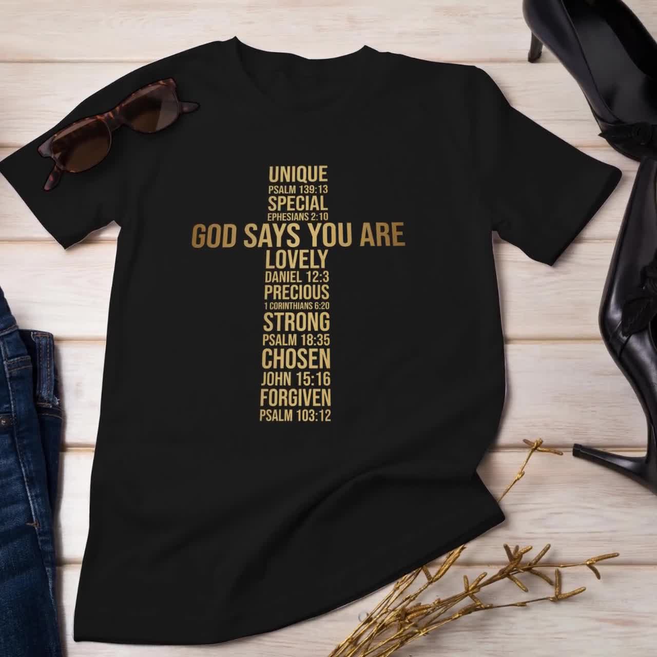 Fishing Shirt, God Says You Are Unique Psalm 139:13 Special
