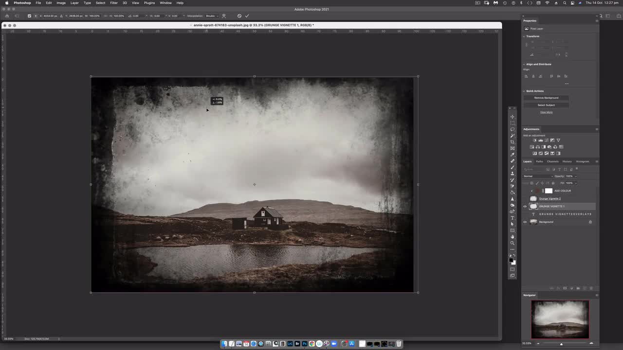 Grunge Vignette Border PNG Transparent For Photoshop (Grunge-And
