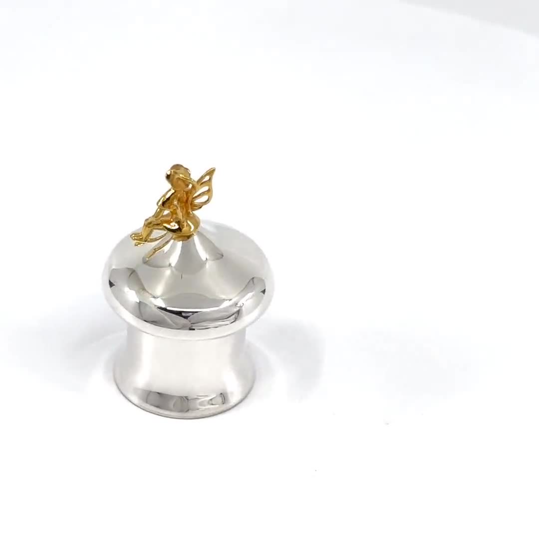 Tooth Fairy Box Victorian Style 925 Sterling Silver English