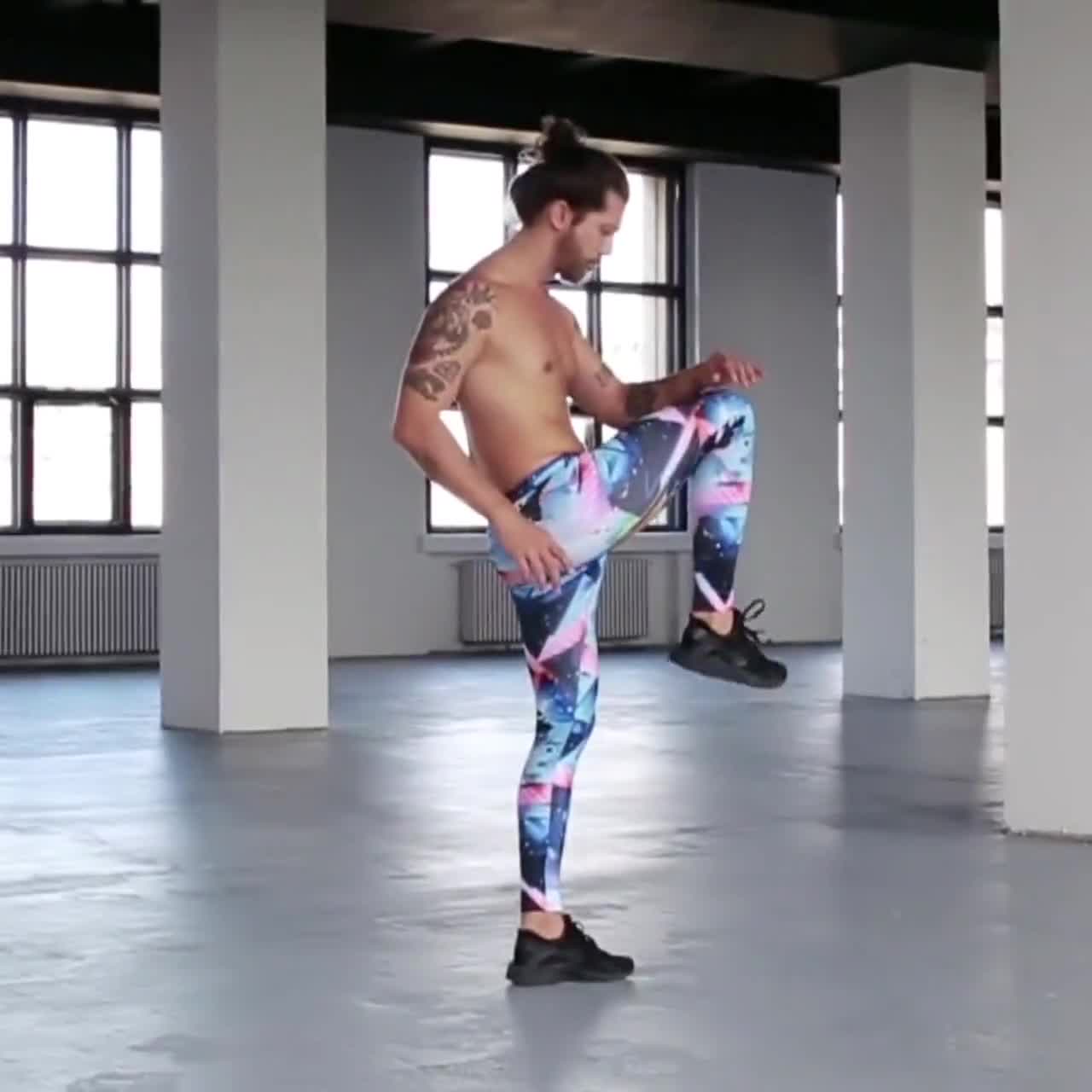 Galactica Blue Pink Men's Leggings Retro Video Game Print Meggings Blue  Stretchy Spandex Pants for Men Festivals Activewear Yoga -  Canada