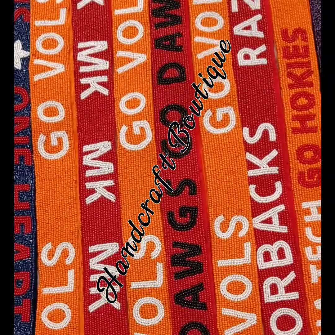 Hook 'Em Game Day Beaded Strap – Rowdy Merch Co.