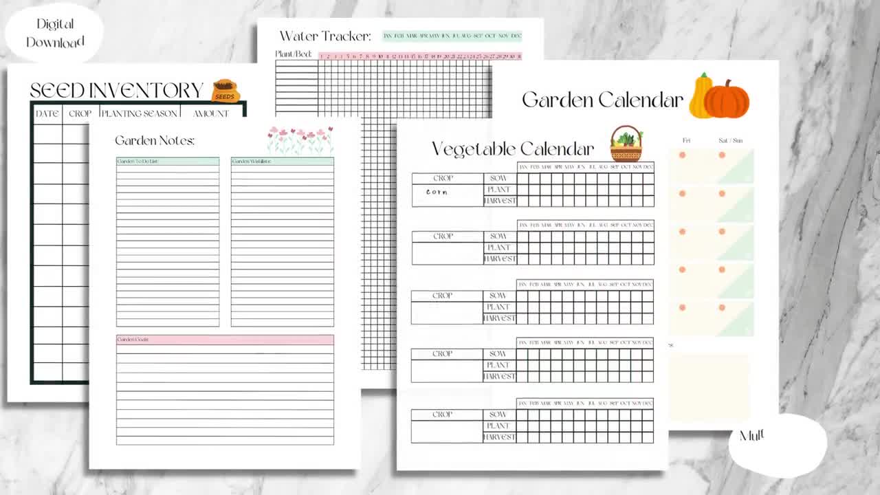 5 Year Garden Journal Planner & Logbook: Gardener's Logbook