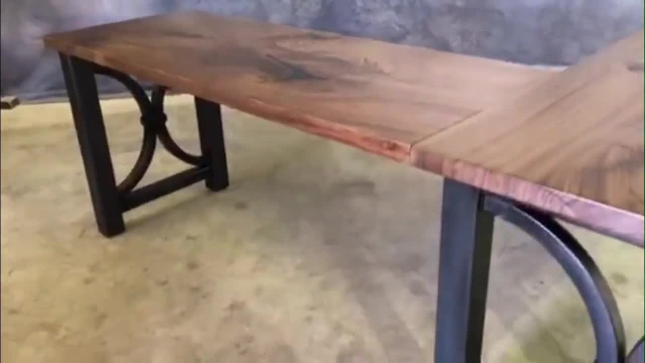 Live Edge Walnut Desk, Live Edge Slab Corner Desk