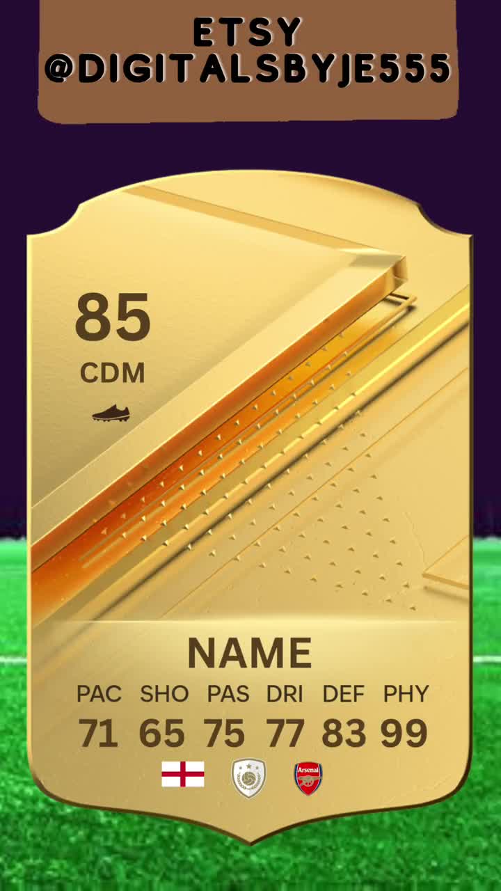 Personalised Fifa Ultimate Team Card, FUT 23 Custom Printed Foamex Card  Icon etc