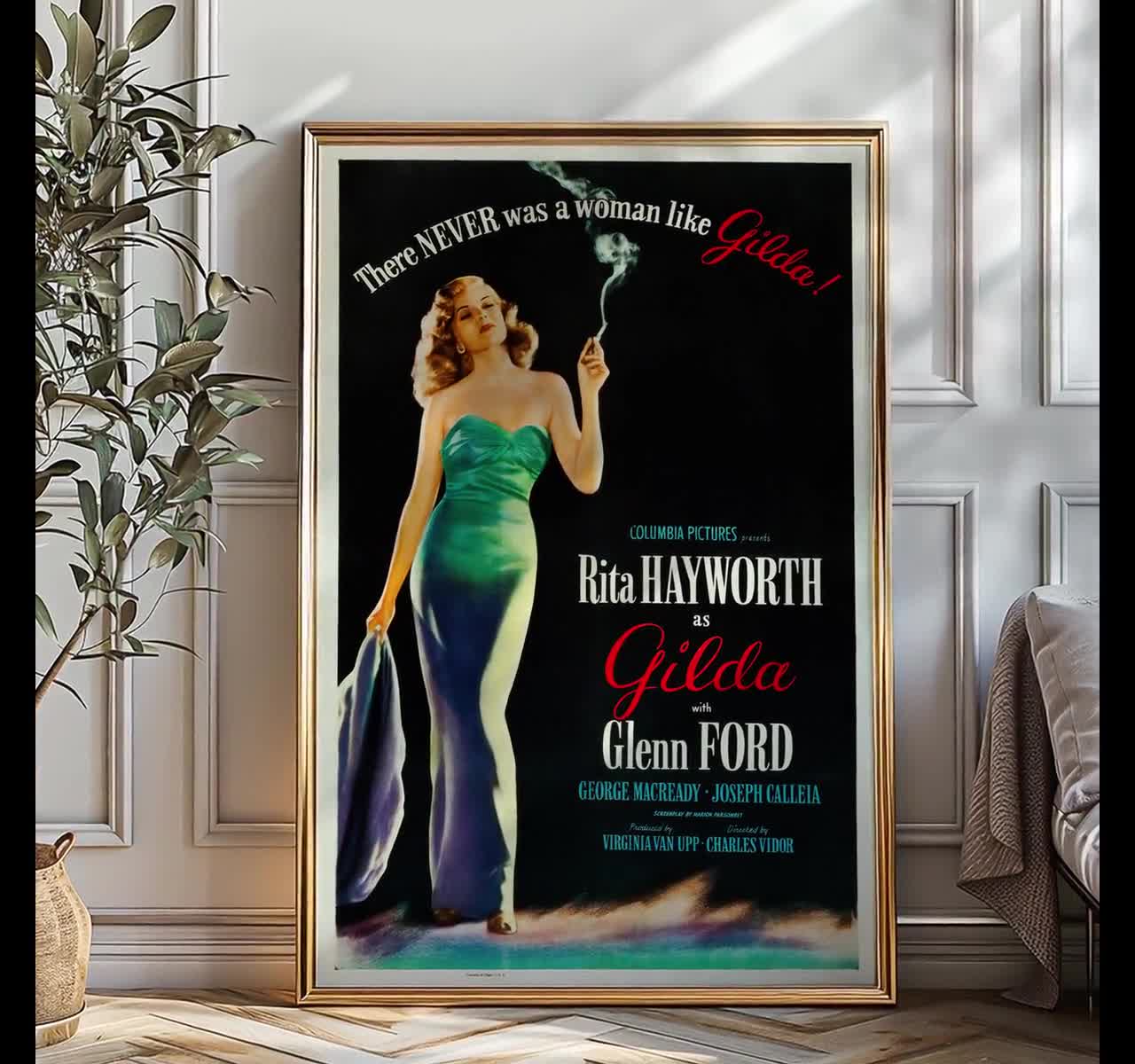 Gilda Movie Poster Print: Vintage Rita Hayworth Film Art - Etsy
