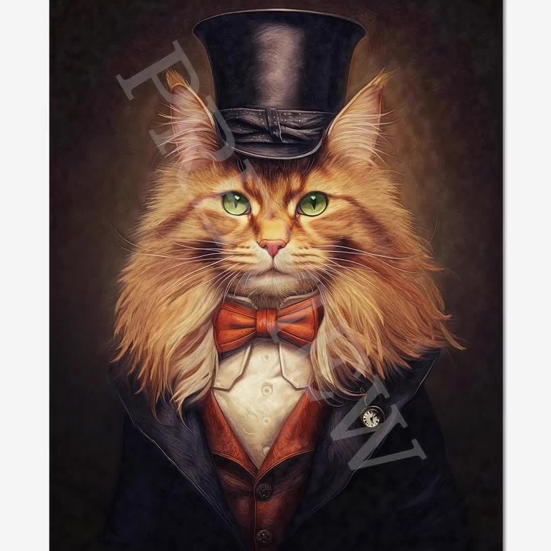 Artery8 Alley Cat Stray Scruffy Moggie Oil Painting Art For