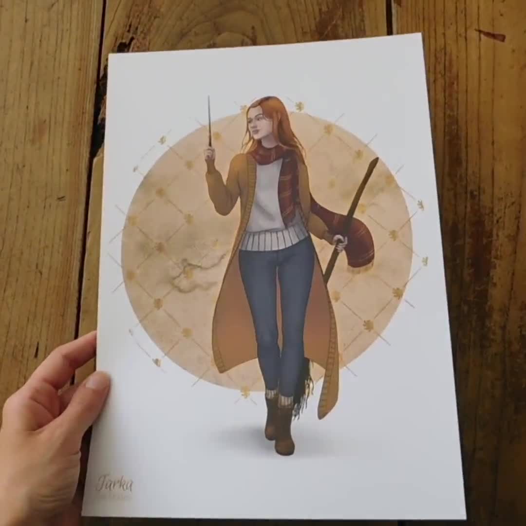 Harry Potter Ginny Weasley, Poster, A4 Print, Wall Art, Witch