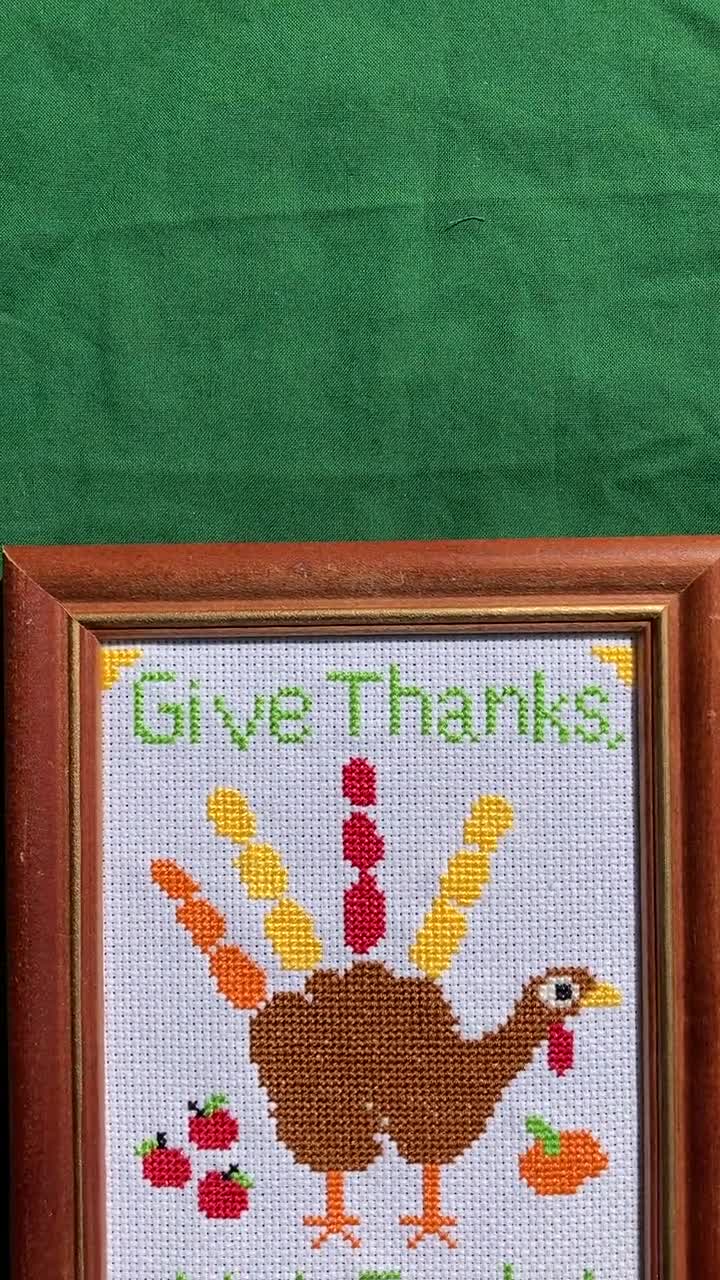 Give Thanks, Not Fucks! - Funny Thanksgiving Arts and Crafts Hand-Turkey Beginner  Cross-stitch PDF – ABIT Stitches