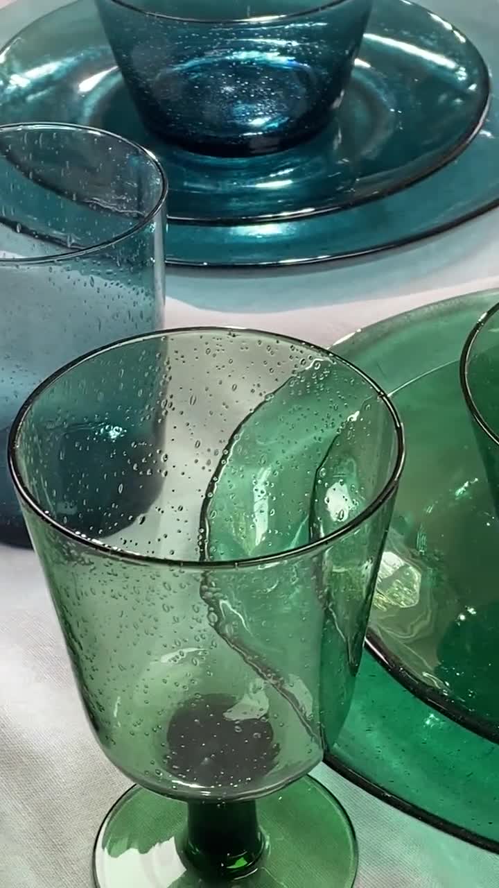 BRITISH COLOUR STANDARD - Malachite Green Handmade Glass Tumbler