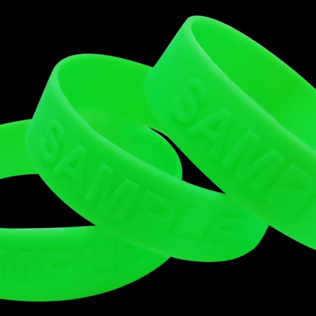 Custom Fluorescent Wrist Band Glow in The Dark Silicone Bracelet