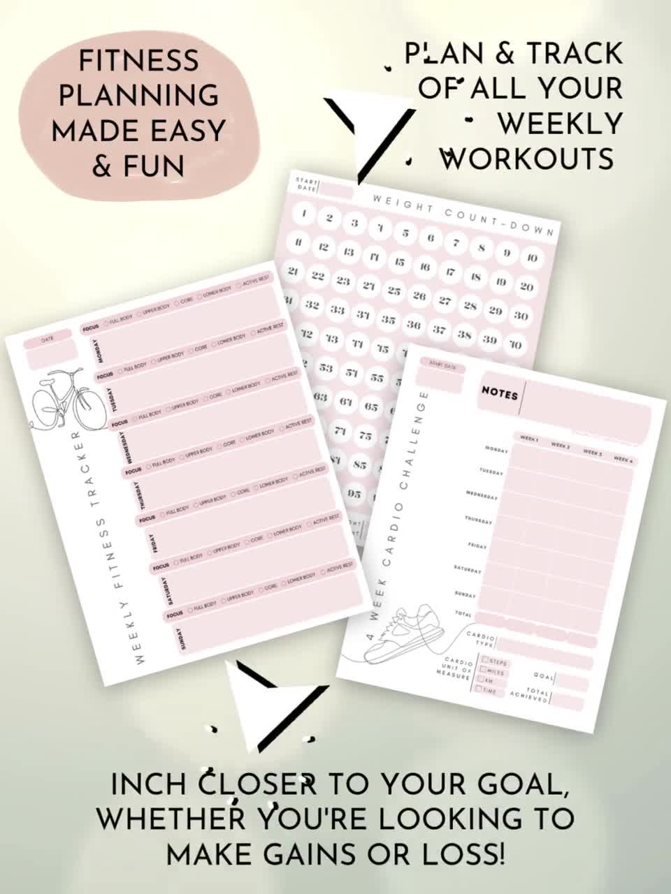 2024 Glow Up Planner: Self Care Planner, Fitness Journal, Skincare Routine,  Period Tracker, Workout Planner Digital Fitness Printable PDF -  France