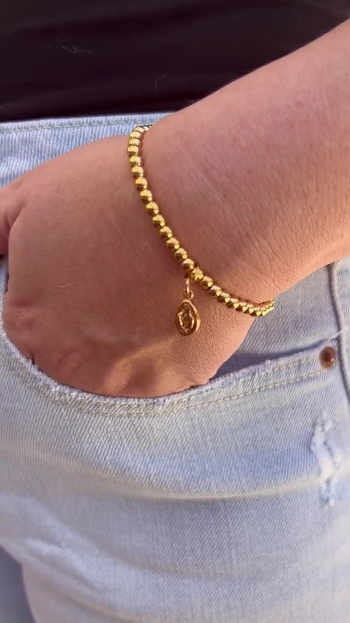 ゴールドヴァギナチャームブレスレット、レズビアンプライドジュエリー