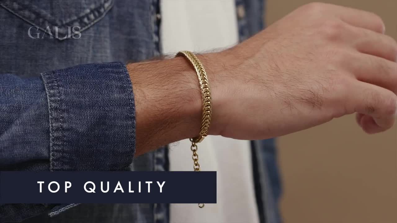 Lorred - Bracelet de couleur or avec bijoux minimalistes en