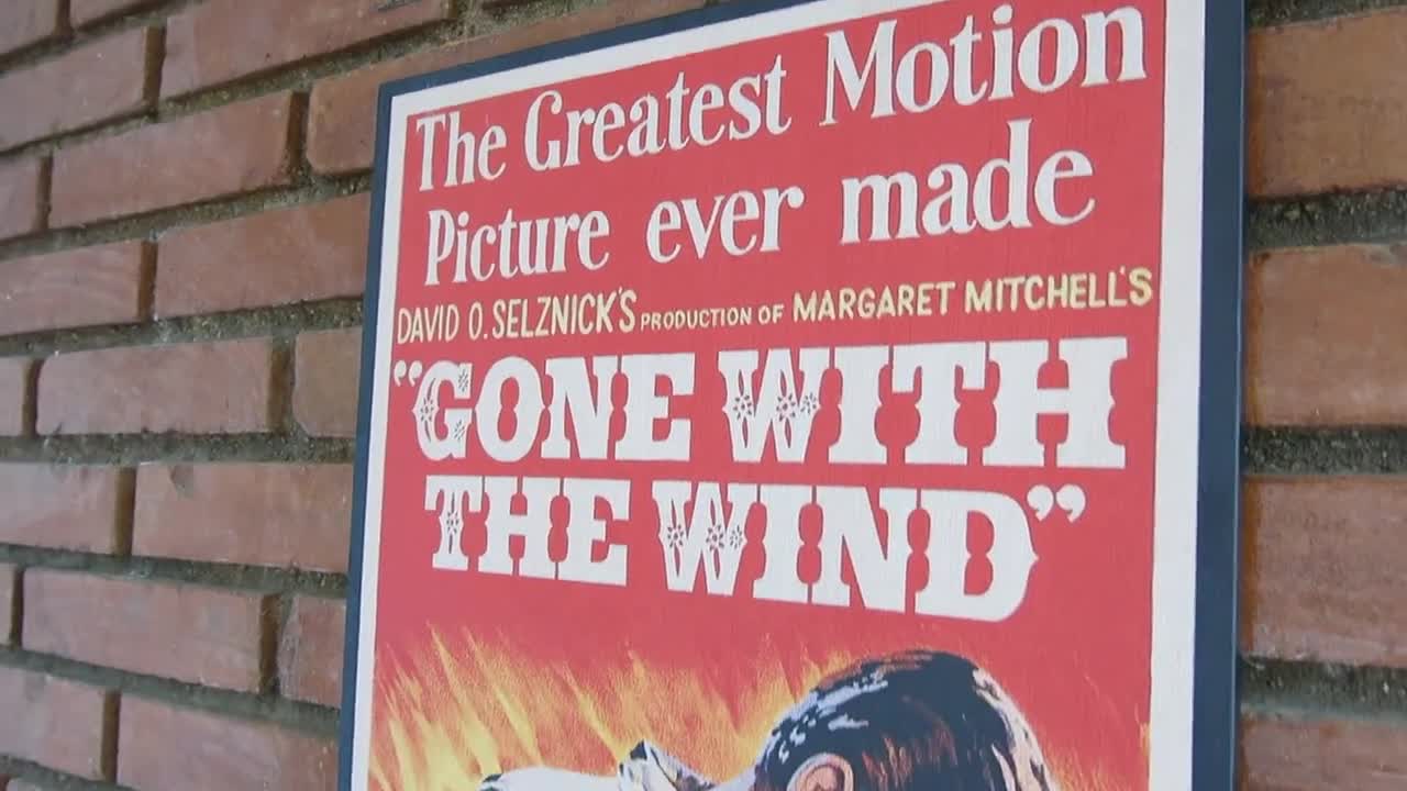 Large 'Gone with the Wind' Poster on Old buy Barn Wood