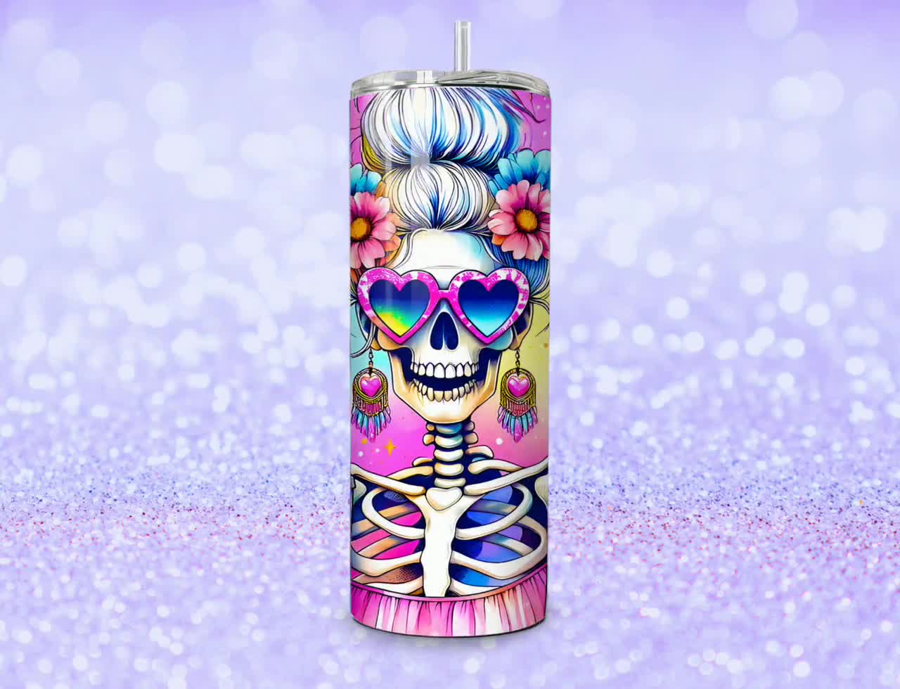 Good Moms Say Bad Words Funny Skeleton Tumbler Wrap, 20oz Trendy