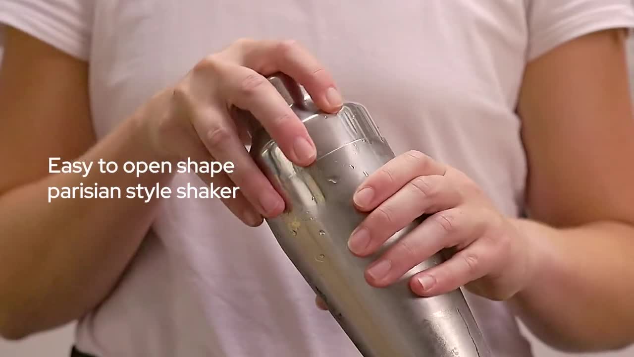 Esmula - Set di shaker da cocktail, 750 ml, 12 pezzi, in acciaio inox, regalo pe