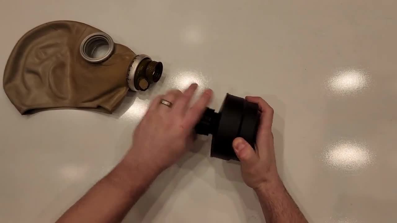 40 mm GOST-NATOガスマスクフィルターアダプター（ガスケット付き