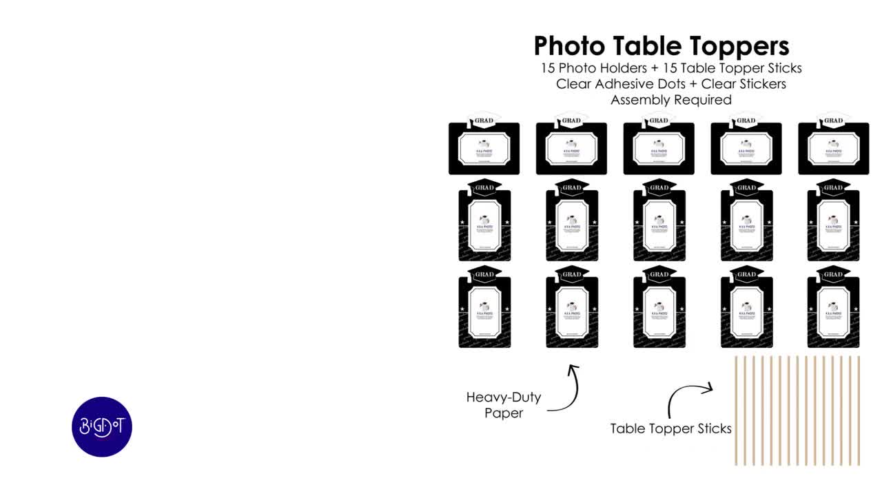 Big Dot of Happiness Graduation Cheers Party 4x6 Picture Display