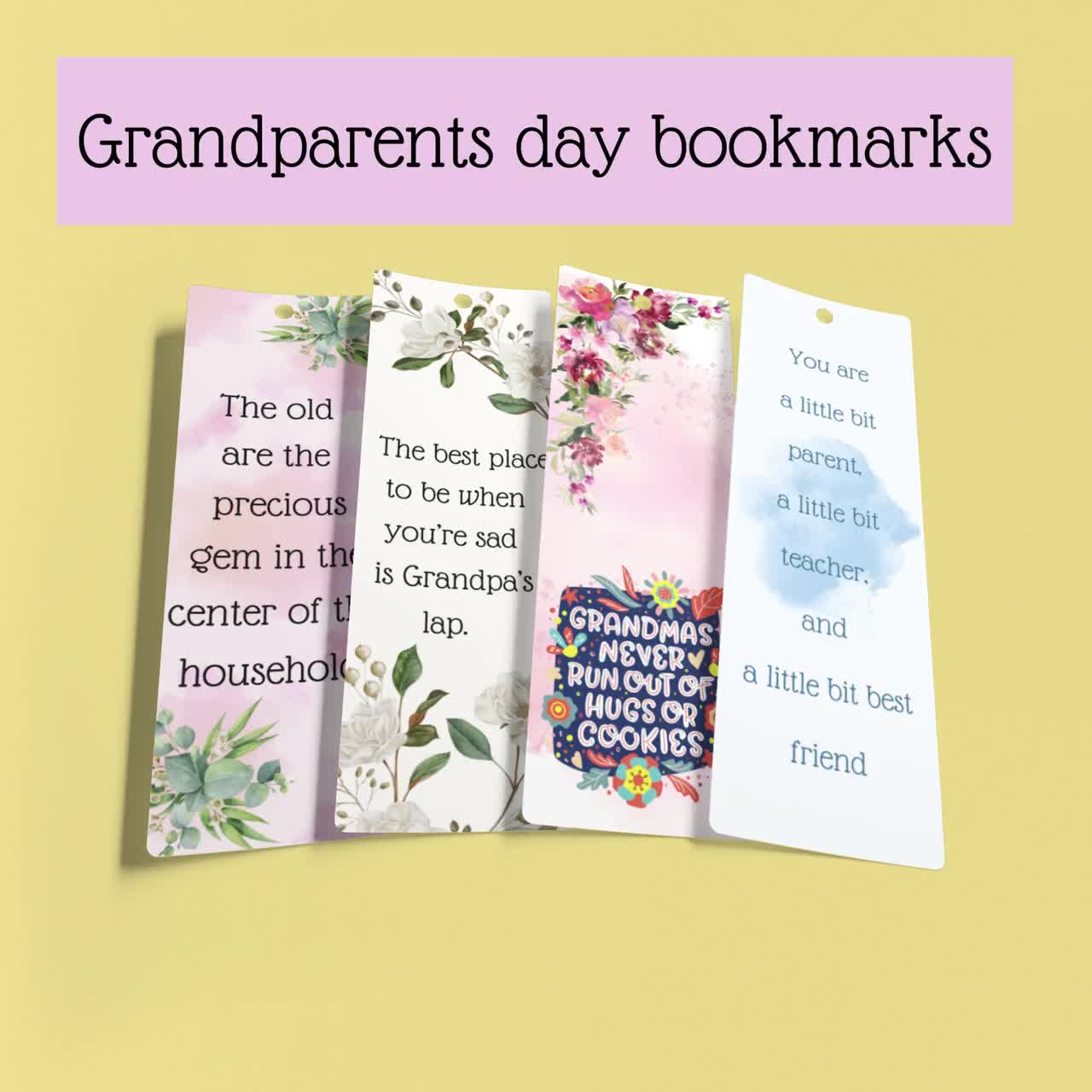 Grandparents Day Bookmark, Grandparents Gift to Print, Grandma Gift, Grandpa Gift - Etsy Israel grandparents-day-bookmark-grandparents-gift-to-print-grandma-gift-grandpa-gift-etsy-israel