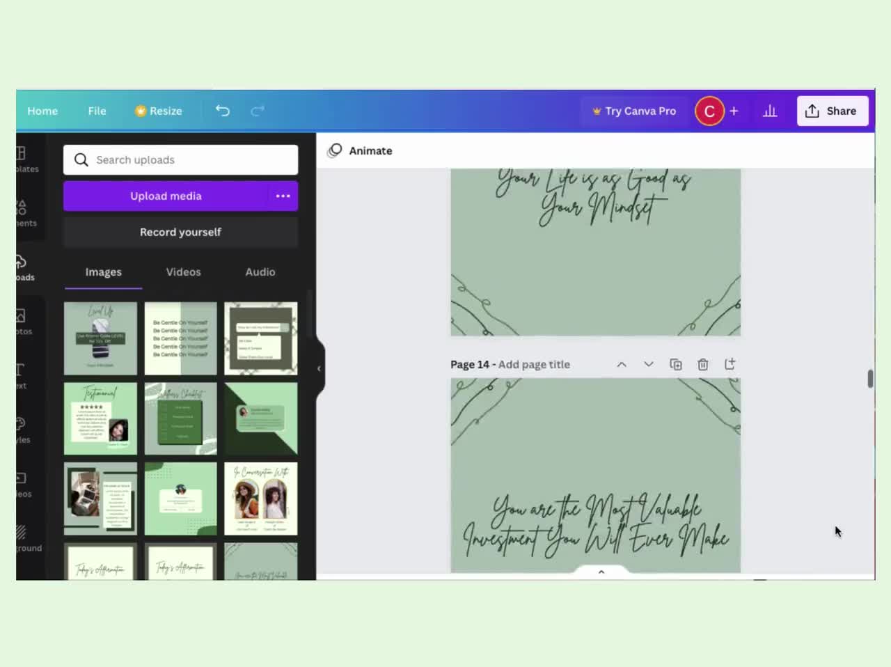 25 plantillas de Canva para entrenadores, feed de Instagram, publicación de Instagram, pequeñas empresas, plantilla de Blogger, plantillas editables, paquete de marca video poster
