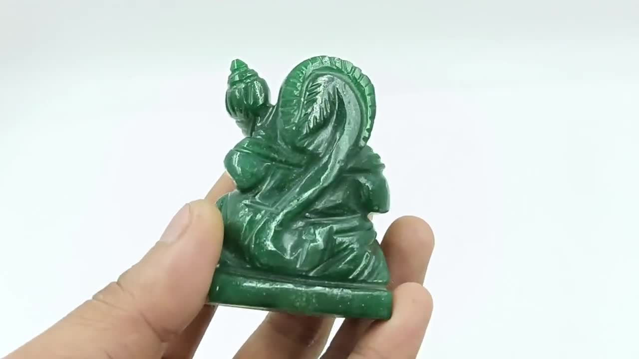 Hanuman ji Murti in Green Jade Gemstone Lord monkey, Hindu Monkey Idol, Ram Bhakt, high quality Hanuman hanuman stone statue Hanumantha