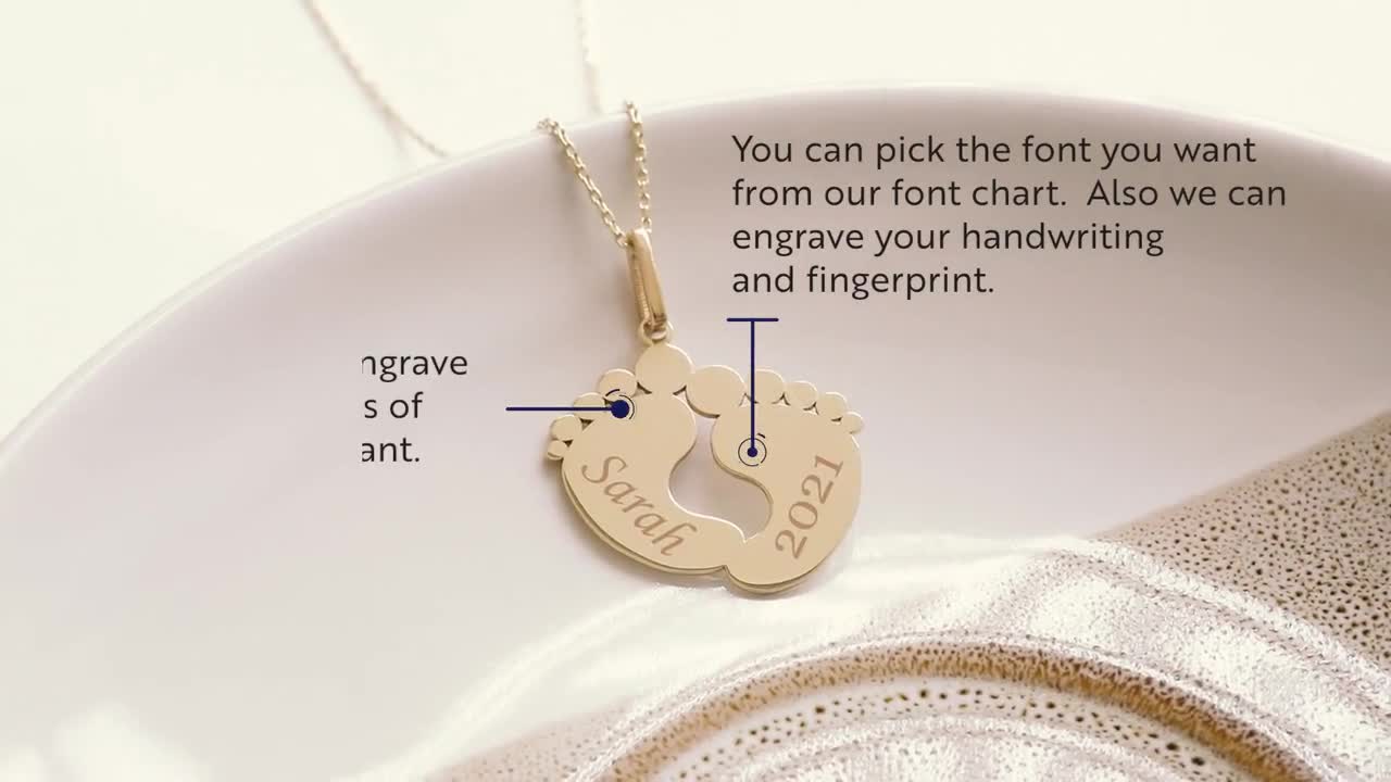 Fingerprint Channel Paperclip Necklace with Charm Holder, Yellow Gold, Large