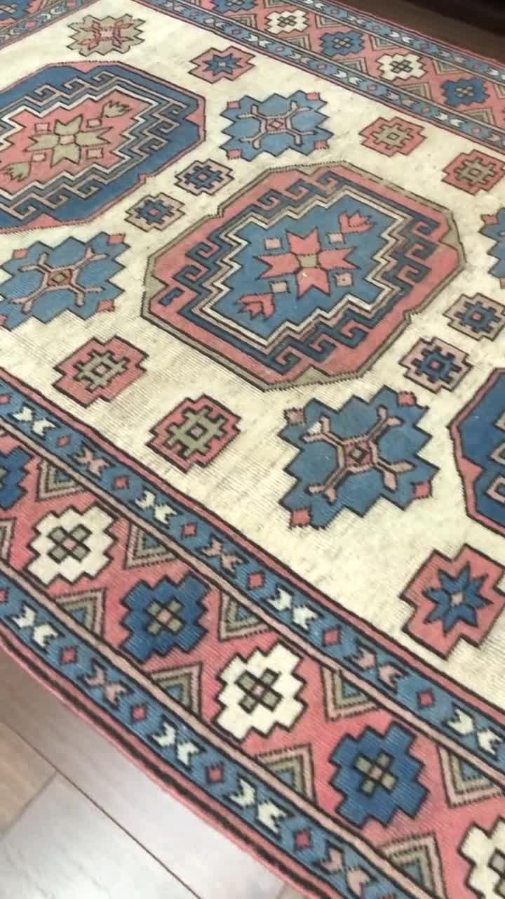 Alfombra pequeña 3x3, 2'9 x 2'11 pies / 87 x 89 cm, alfombra vintage,  alfombra turca, alfombra Oushak, alfombra pequeña oushak, alfombra de área,  alfombra en mal estado, alfombra de área pequeña -  España