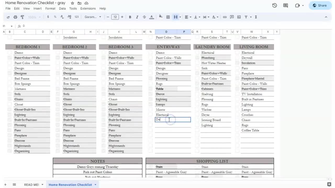 Home Renovation Spreadsheet Download Renovation Construction Budget