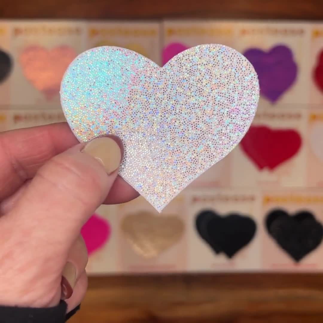 Glitter Heart Nipple Pasties by Pastease®