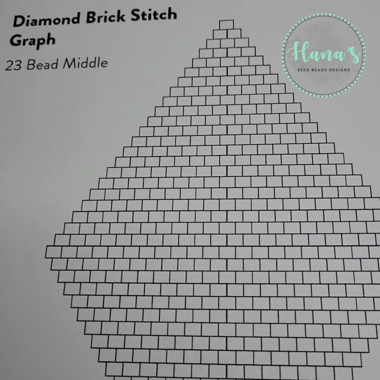 Brick stitch deals earring graph paper