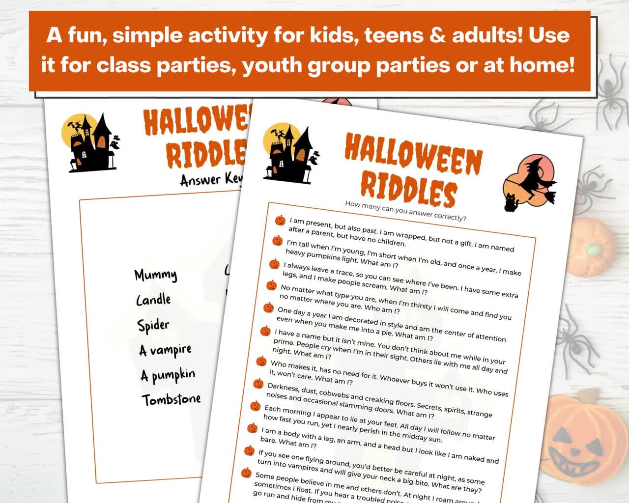 halloween-game-printable-riddles-game-halloween-brain-teasers-halloween-games-class-party-youth-group-party-halloween-printable-etsy for Free Printable Brain Teasers Adults Halloween Game Printable | Riddles Game | Halloween Brain Teasers | Halloween Games | Class Party | Youth Group Party | Halloween Printable - Etsy for Free Printable Brain Teasers Adults