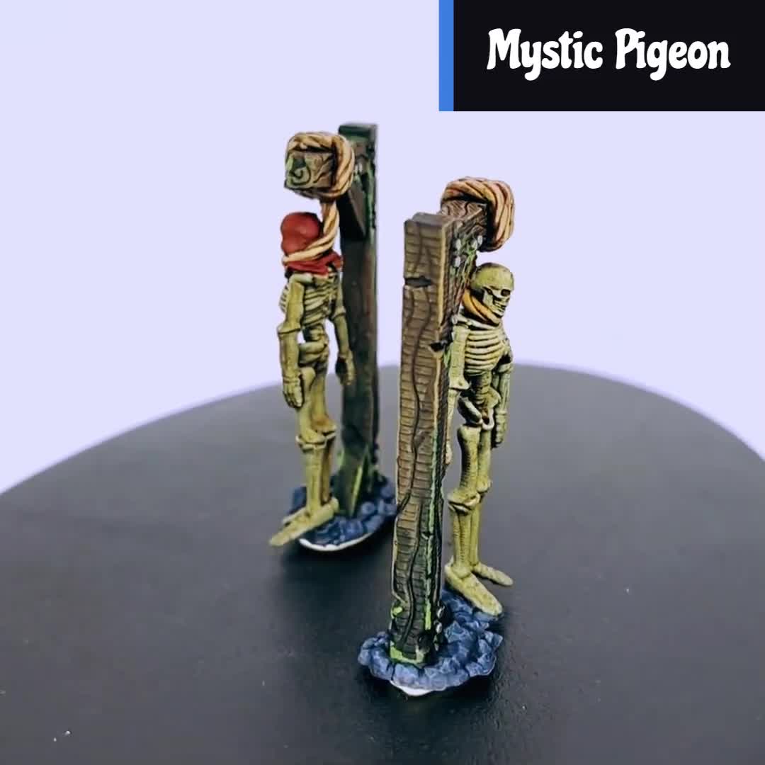 Hanging People and Skeletons Fantasy Resin Miniatures Collection