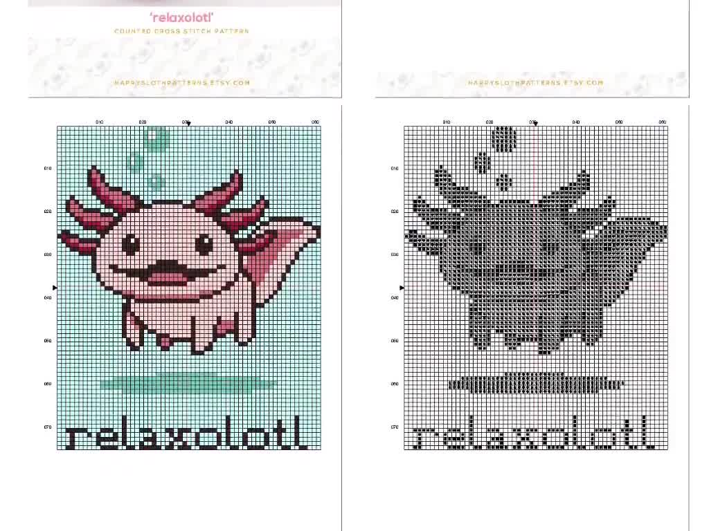 FO] For my first time using plastic canvas, I made an axolotl