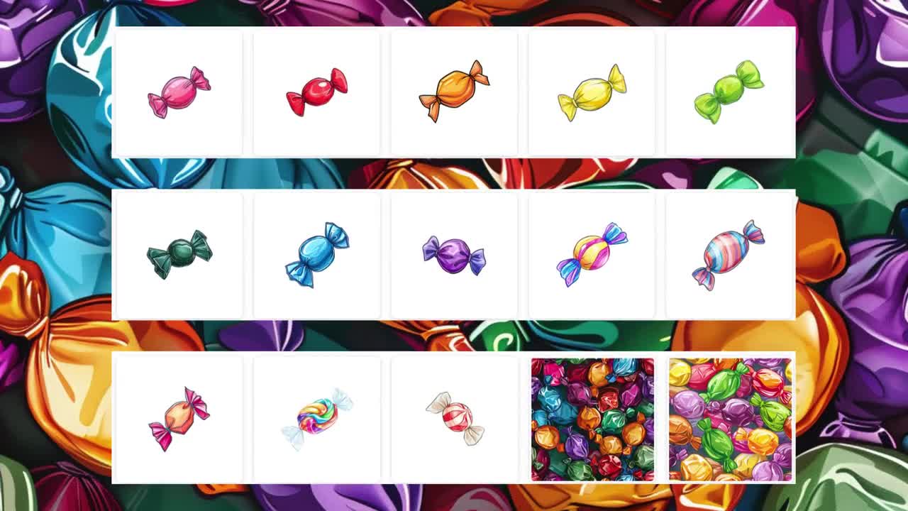 Watercolor Hard Candy Clipart | 15 Pngs | Candy Clip Art