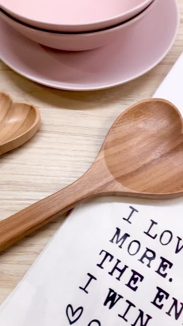 Mothers Day Gifts for Mom Christmas Gift Women Birthday Gift Cute Bear  Wooden Cooking Spoons Set Bamboo Kitchen Cooking Utensils Set with Apron  Oven
