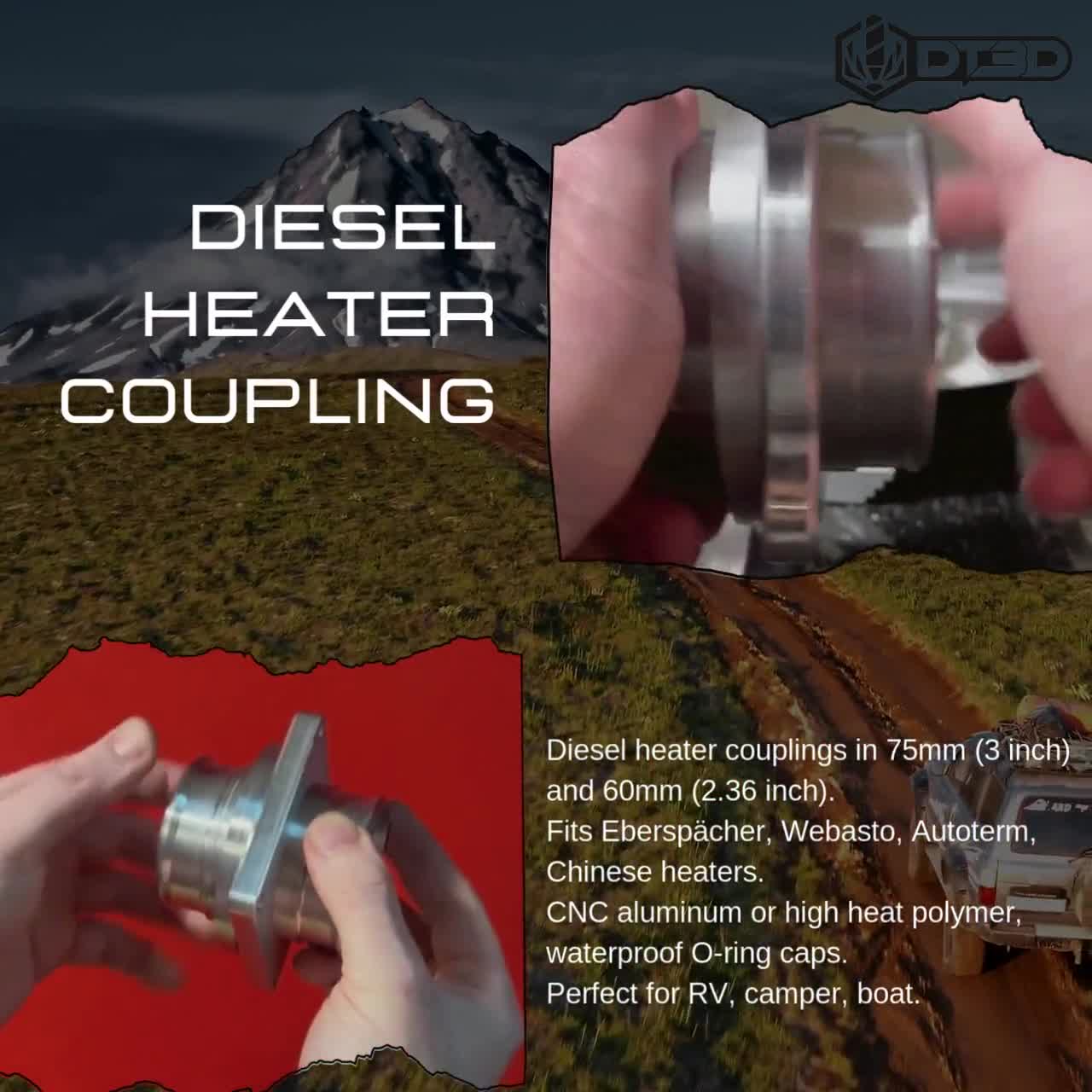 Adjustable Parking Heater Adapter Tube Connector For Webasto Heaters 60 To 75MM Ducting Pipe Joiner Connector ABS Plastic Easy Installation HighTemperature Air