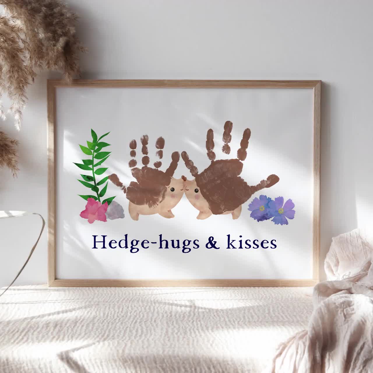 Printable Hedgehog Handprint Art Craft Handprint Keepsake Easy DIY