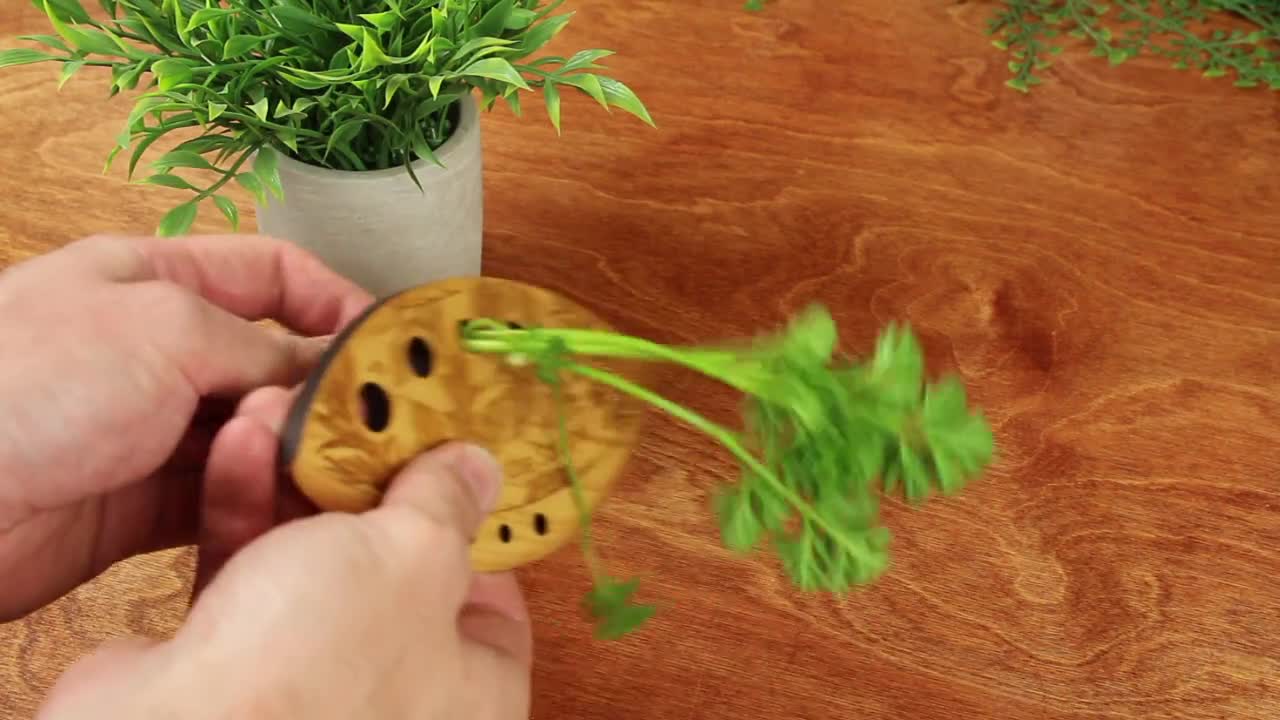 Wooden Herb Stripper Chef Tool and Gardener Present for Fresh