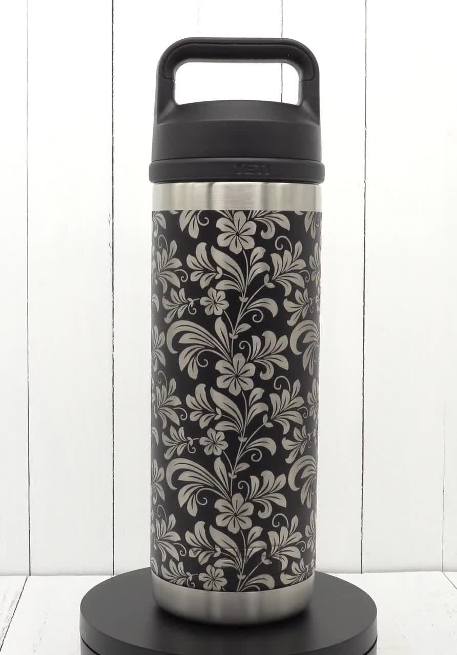 Laser Engraved YETI® or Polar Camel Water Bottle with Tooled Leather  Wrap-Around Design