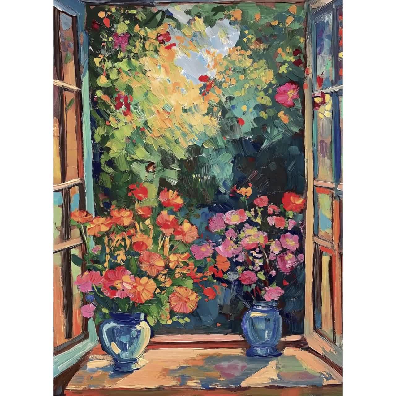 マティスのオープンウィンドウアート、フラワーガーデンアートプリント