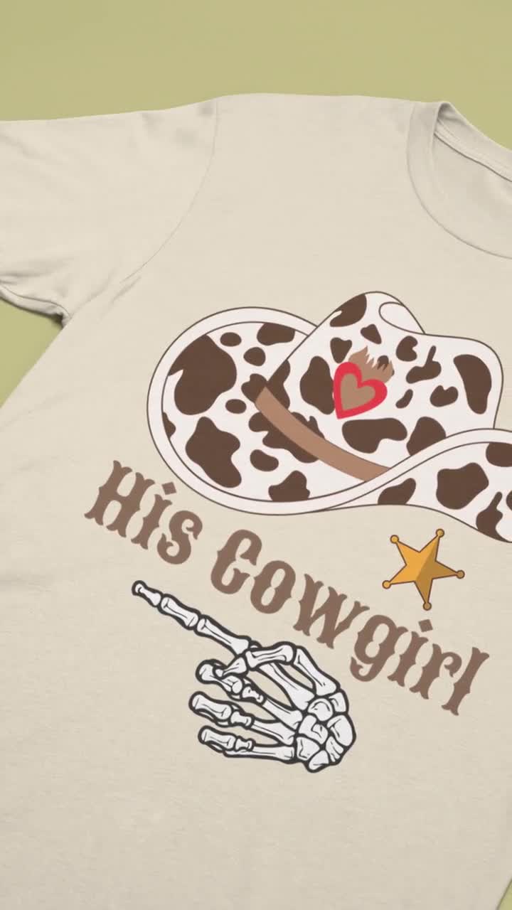 His and Hers Couple Matching Cowboy Shirts Cowgirl Couple Shirt Western themed Husband Wife Boyfriend Girlfriend Tshirt Custom Wedding gift