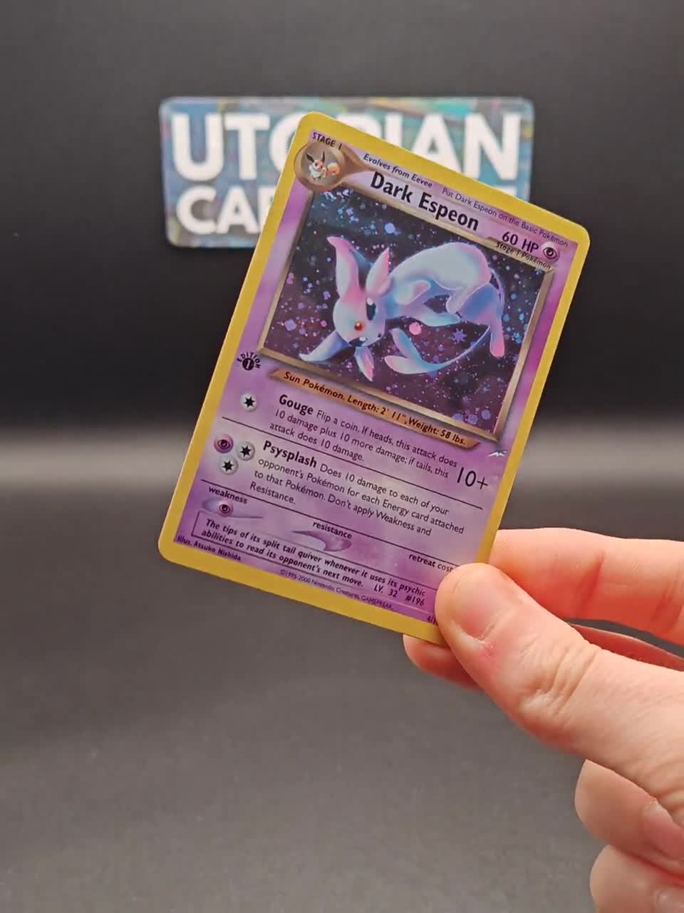 dark espeon pokemon card Weakness Psychic 2 Artist Pokemon Card Dark Espeon No.196