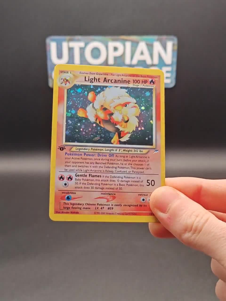 light arcanine pokemon card Light Arcanine Pokemon 2001 Holo Neo Destiny Japanese 059 EX+