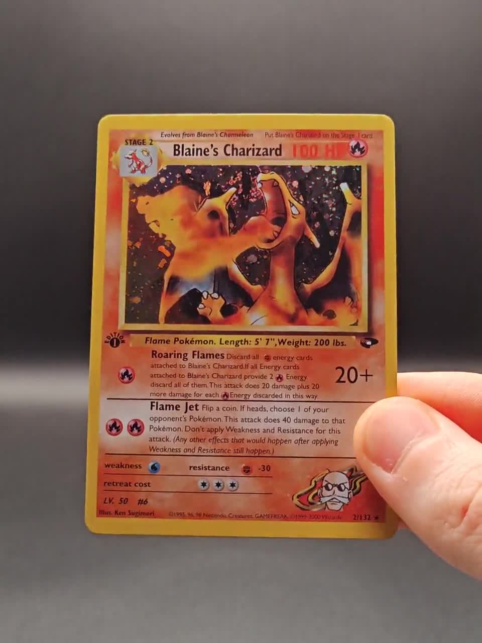 Blaine's Charizard First Edition • Handmade PROXY/ORICA • Gym