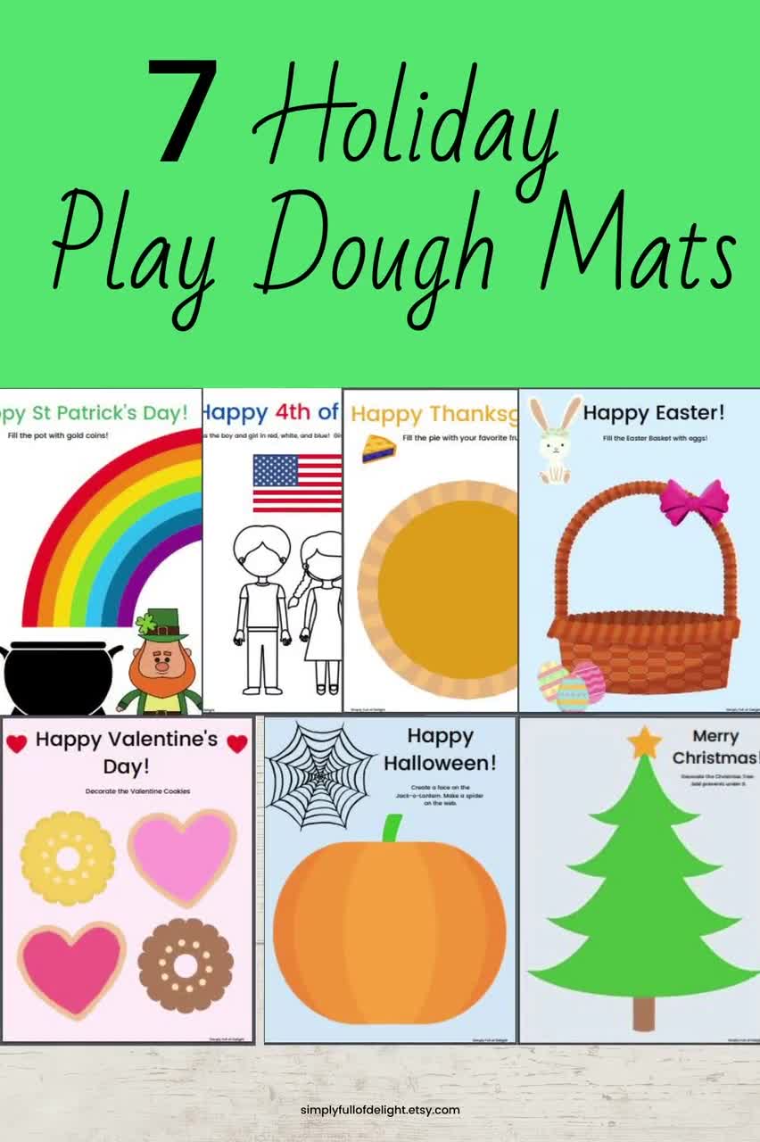 Thanksgiving Play Dough Mats (video)